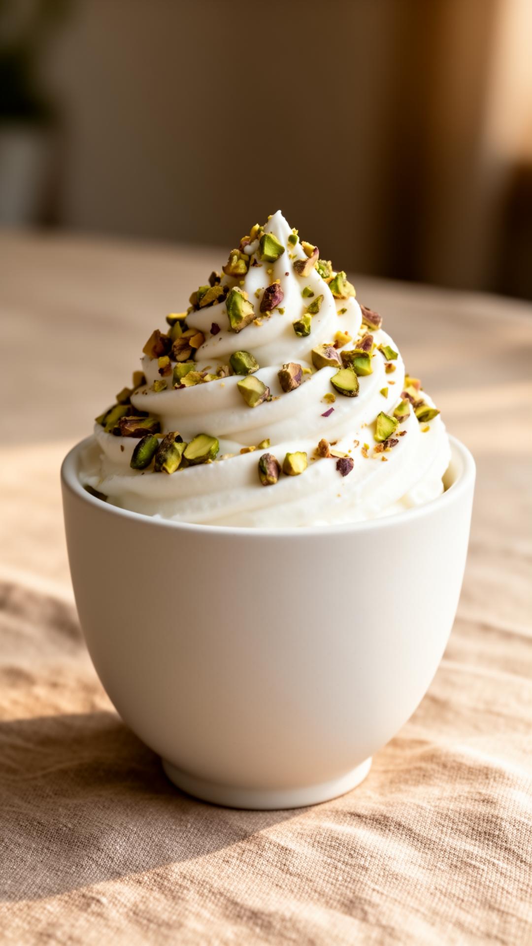 Signature swirl GREEKOS con costra de pistache